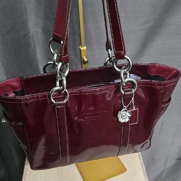 Coach East West Patent Leather Tote - Picture 2 of 14